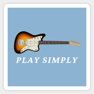 Play Simply Offset Style Electric Guitar Sunburst Color Sticker